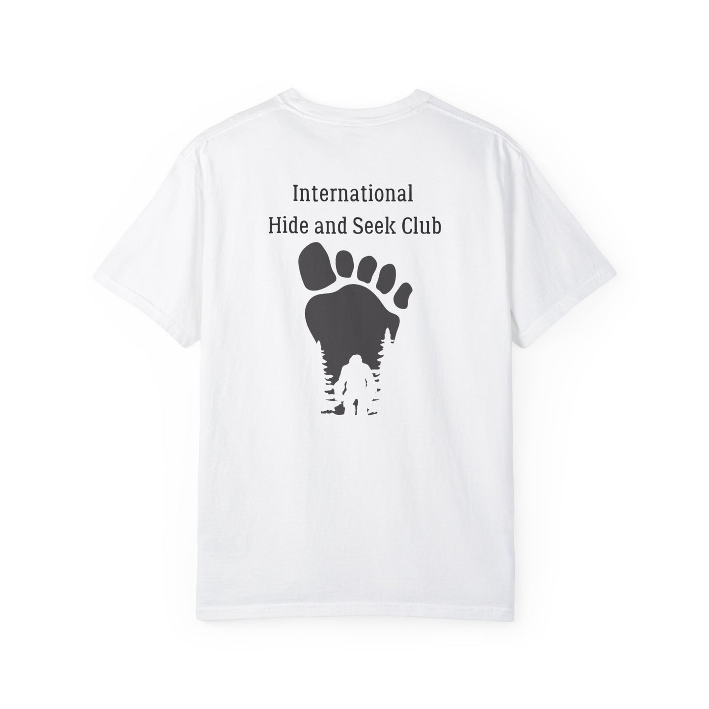 Sasquatch RVers on back of Unisex T-shirt