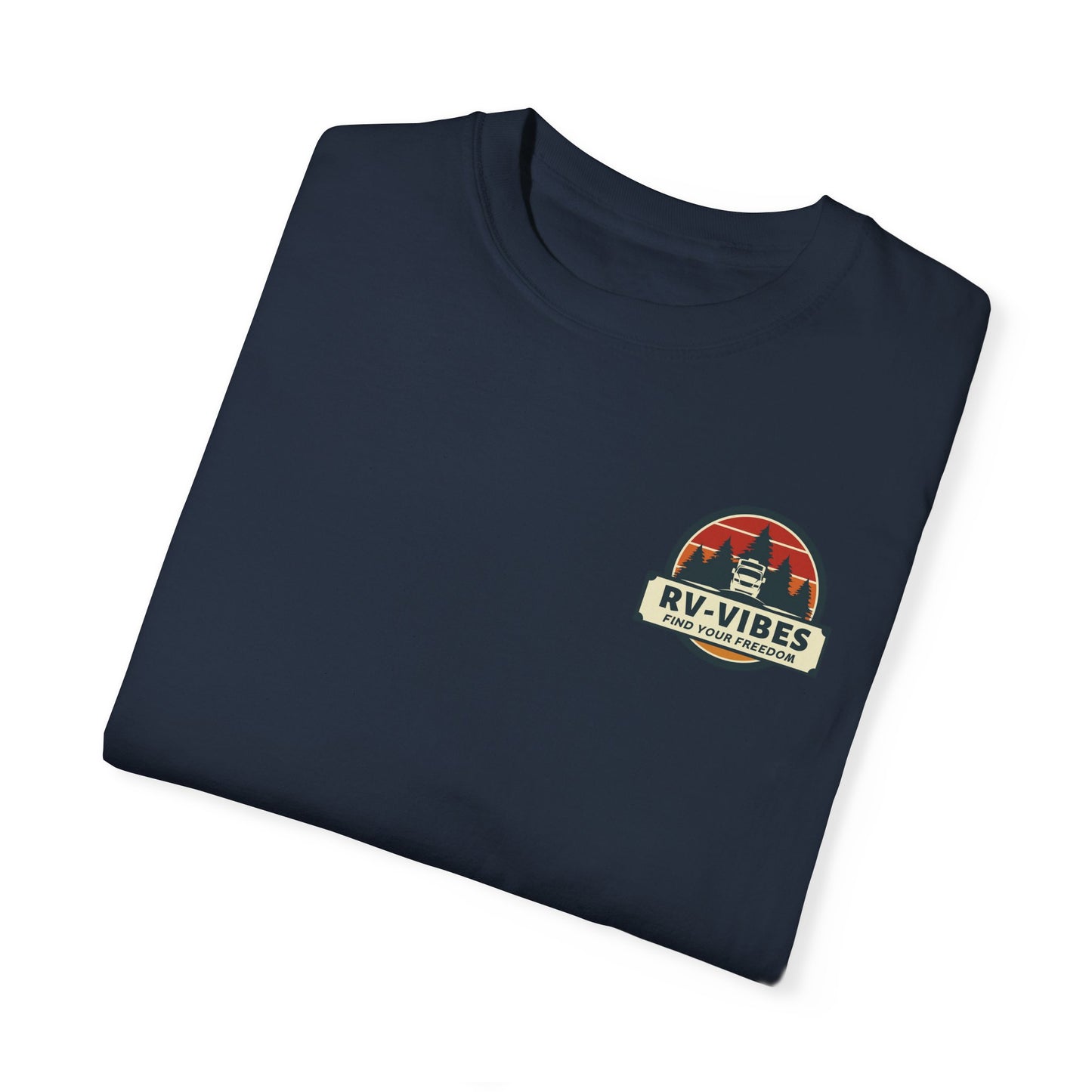Sasquatch Zen RV Life, on back of Unisex T-Shirt