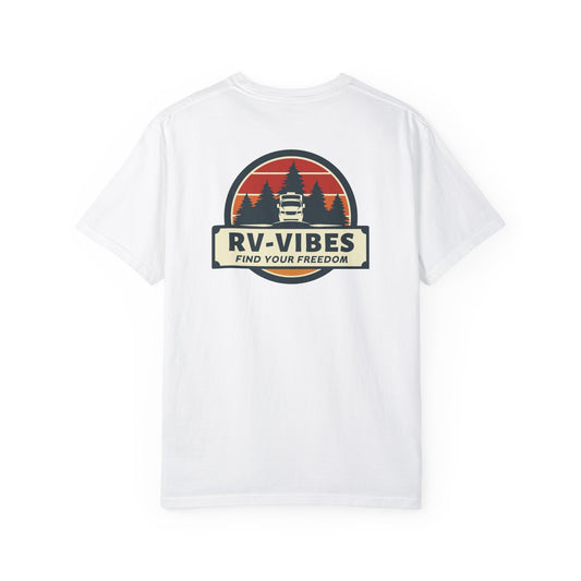 RV-Vibes Logo on back of Unisex T-shirt