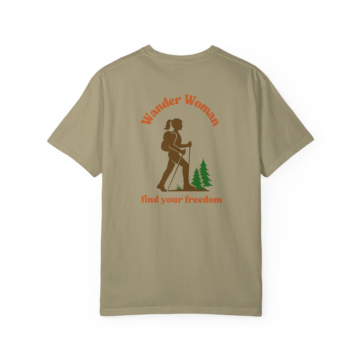 Wander Woman - Find Your Freedom in Nature, back logo tee