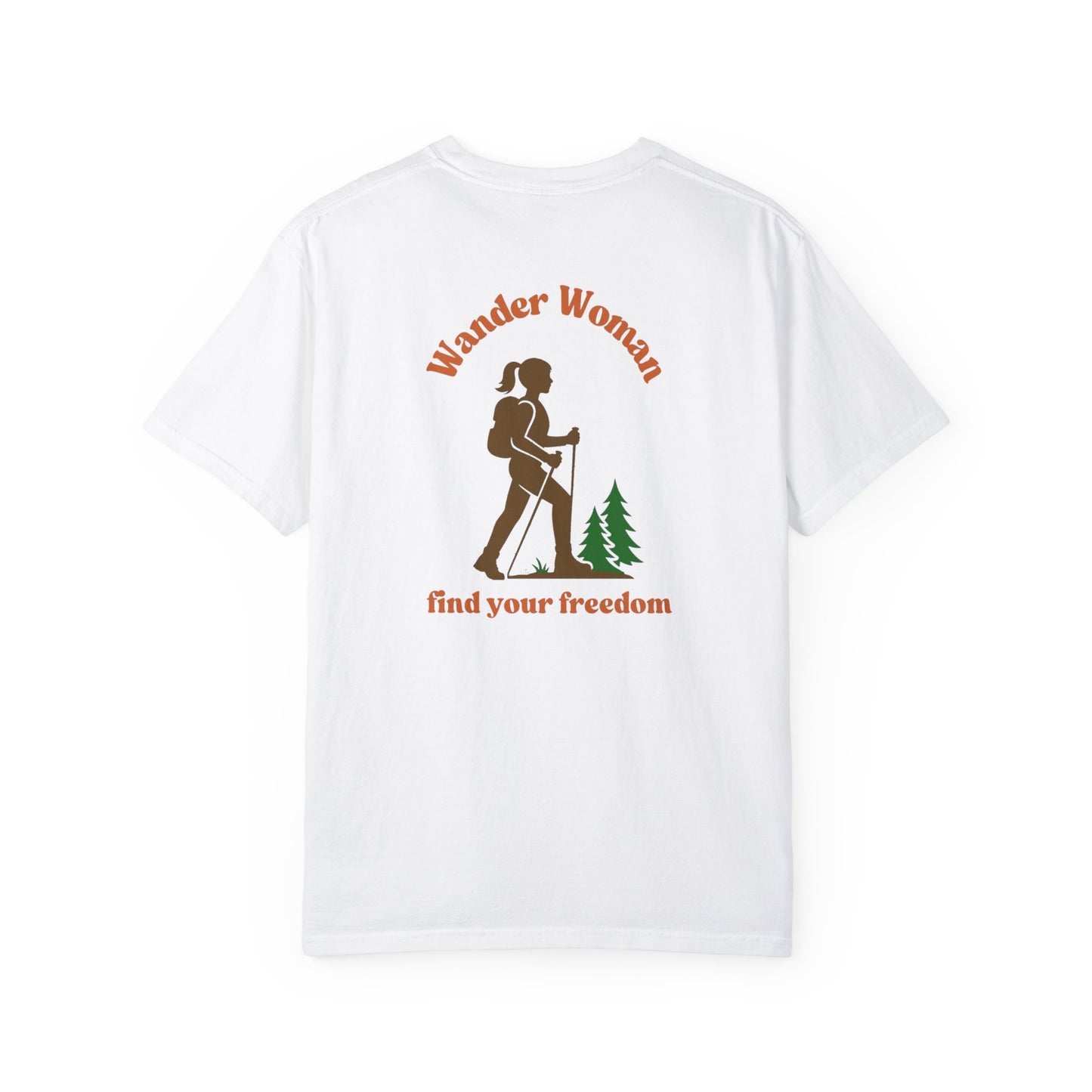 Wander Woman - Find Your Freedom in Nature, back logo tee