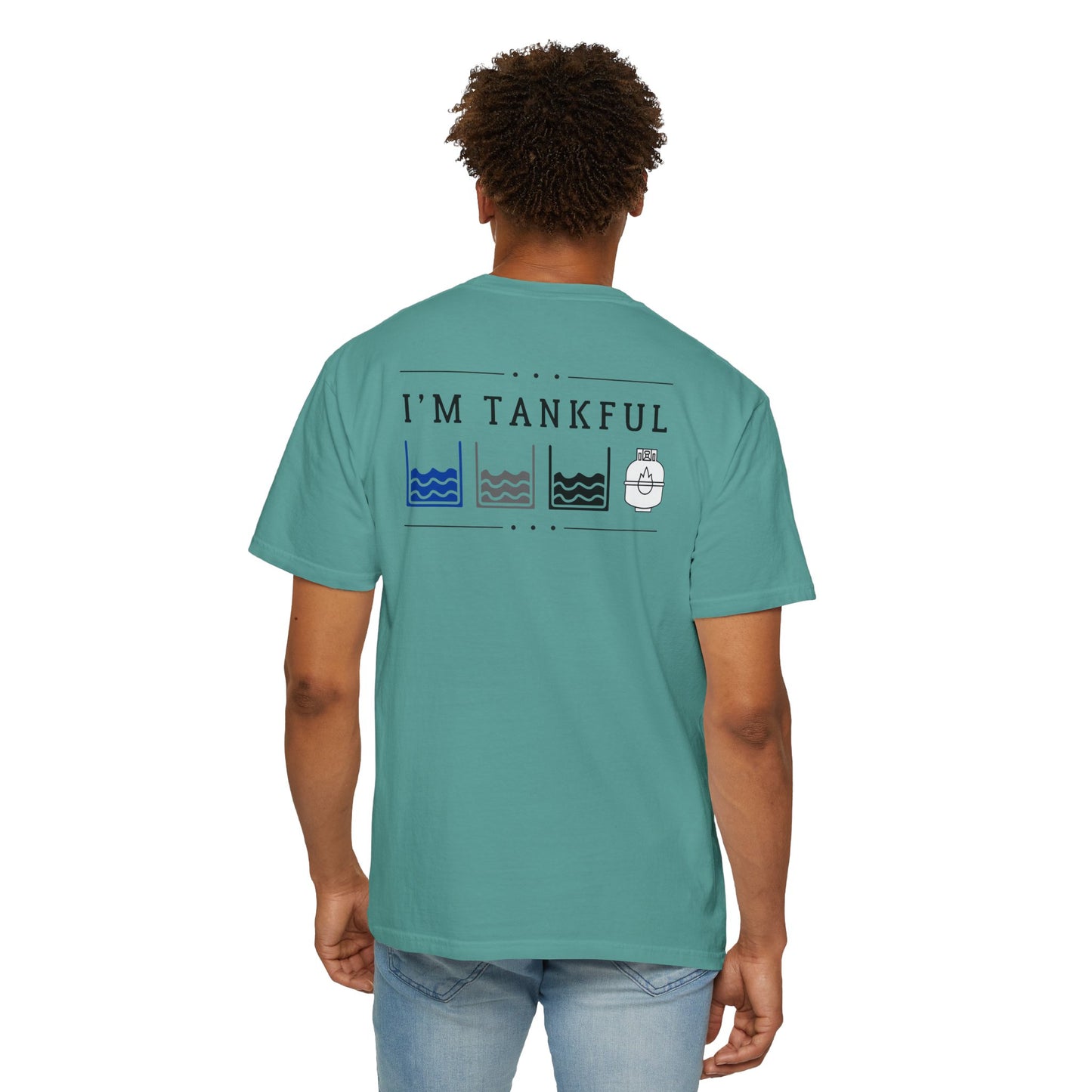 Funny Full Tanks on Back of Unisex T-shirt