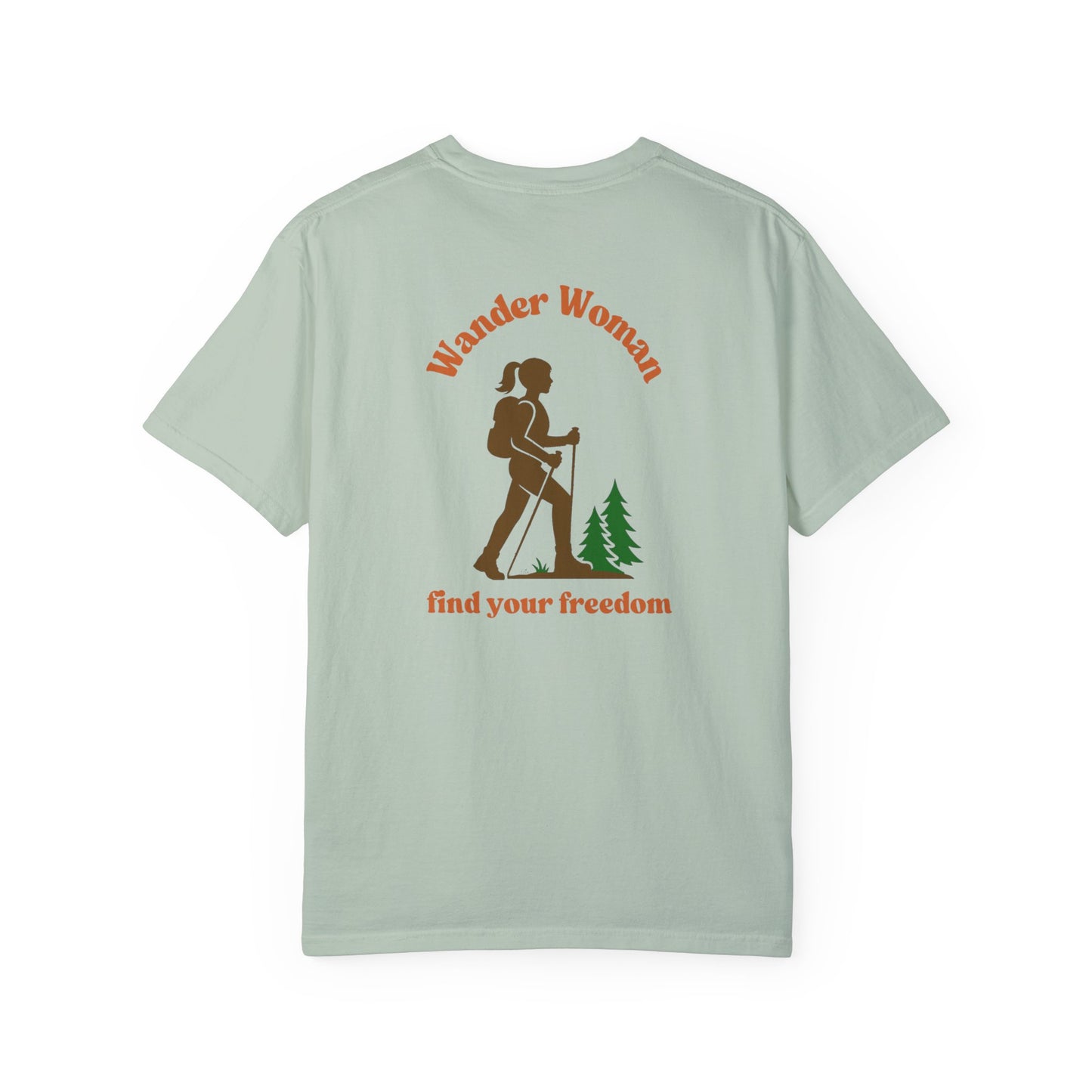 Wander Woman - Find Your Freedom in Nature, back logo tee