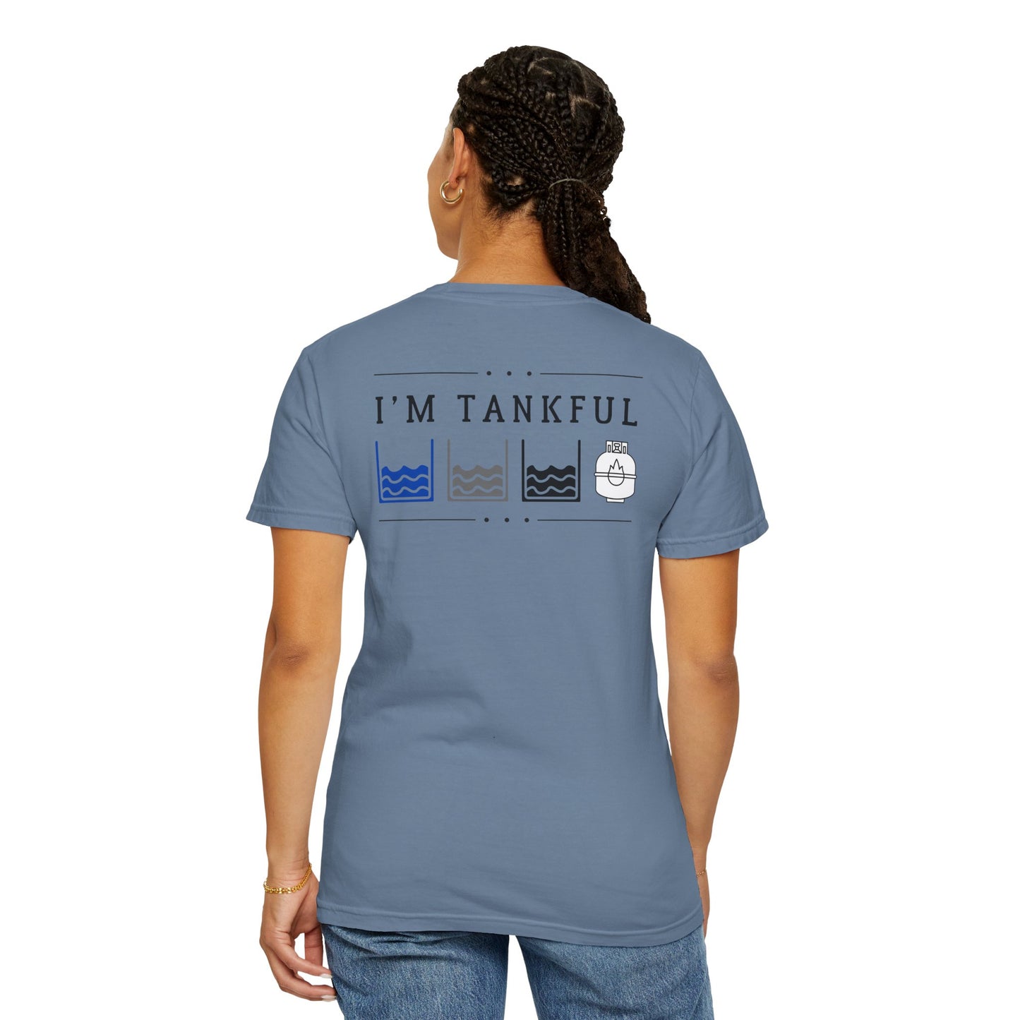Funny Full Tanks on Back of Unisex T-shirt