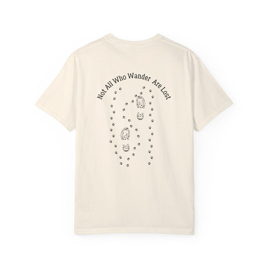 “Not All Who Wander” Adventure Tee – White