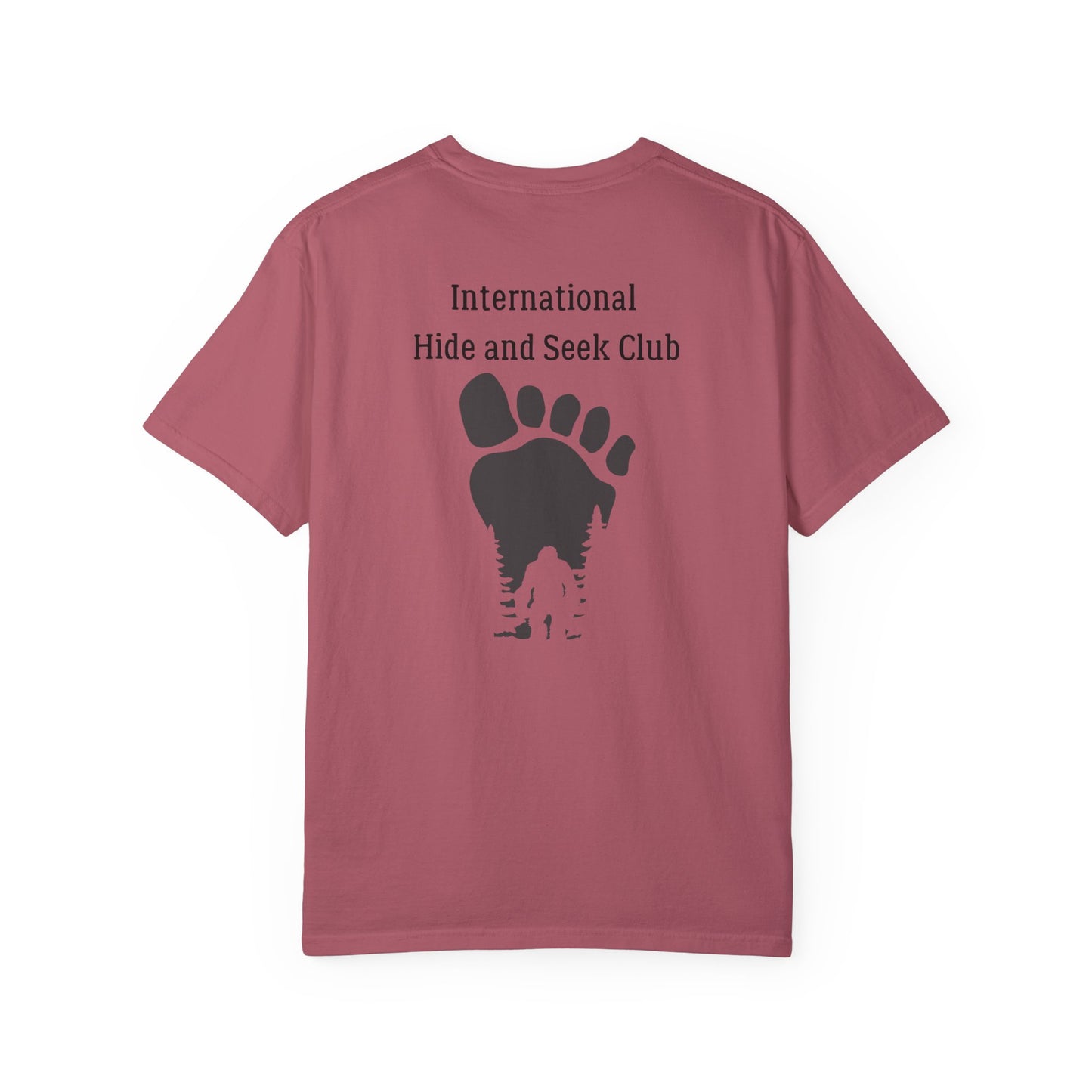 Sasquatch RVers on back of Unisex T-shirt