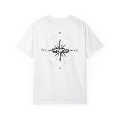 Adventure Compass, back logo on Unisex T-shirt