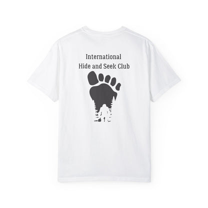 Sasquatch RVers on back of Unisex T-shirt