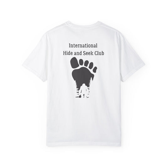 Sasquatch RVers on back of Unisex T-shirt