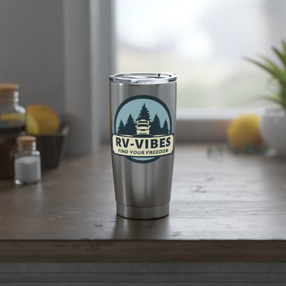 Travel Tumbler - RV Vibes 20oz Tumbler for Coffee, Tea, or Cocktails