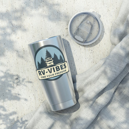 Travel Tumbler - RV Vibes 20oz Tumbler for Coffee, Tea, or Cocktails