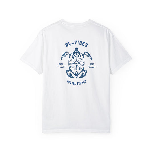 Sea Turtle T-Shirt - RV-Vibes Find Your Freedom Tee, back logo Unisex