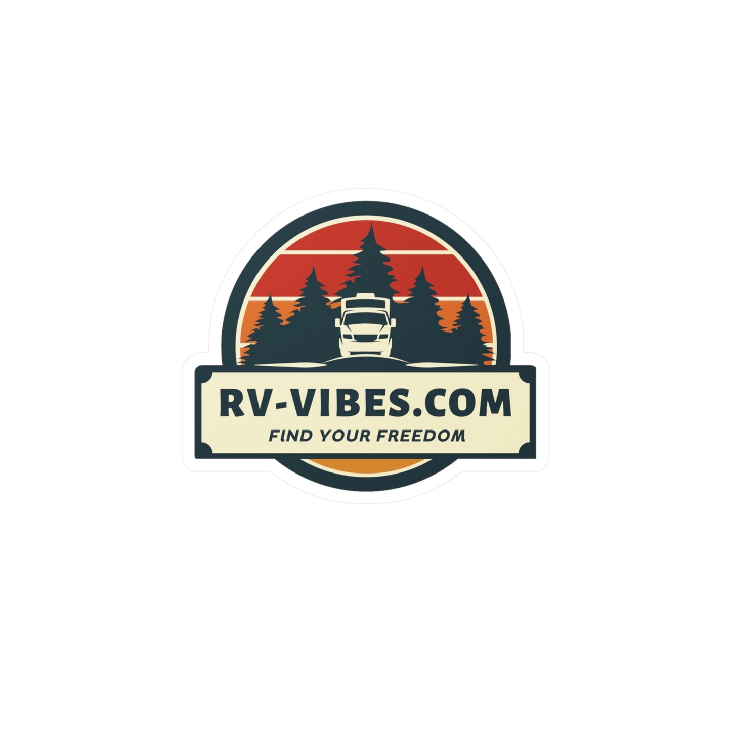 Vinyl Decal - RV-Vibes Lifestyle and Finding Your Freedom