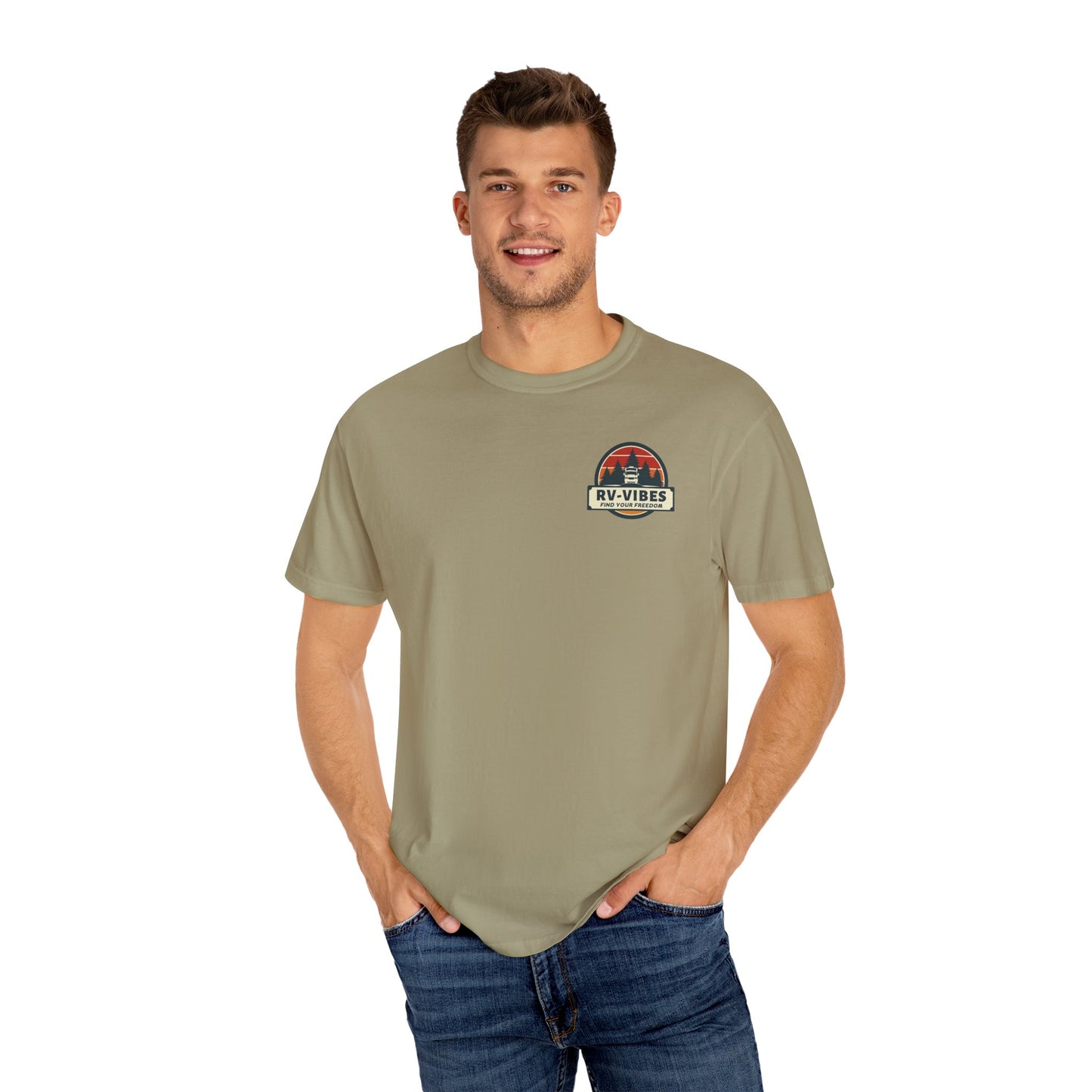Dog Pee Across USA, back logo on Unisex T-shirt