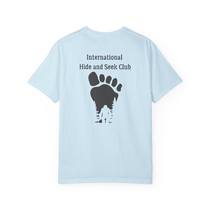 Sasquatch RVers on back of Unisex T-shirt