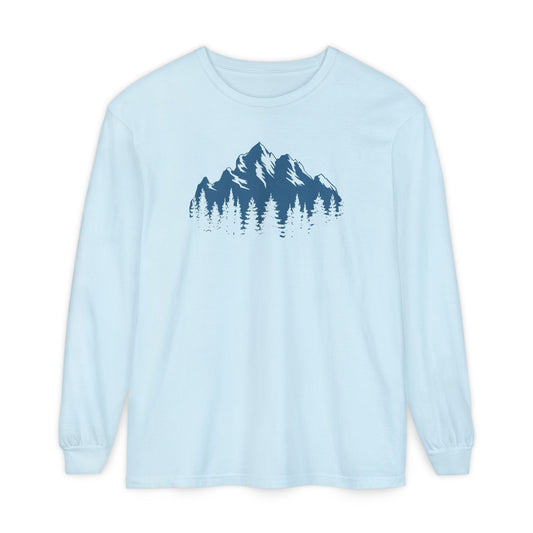 Mountain Freedom Long Sleeve, logo on front of Unisex T-Shirt