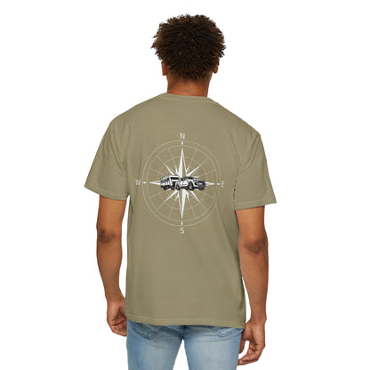 Adventure Compass, back logo on Unisex T-shirt