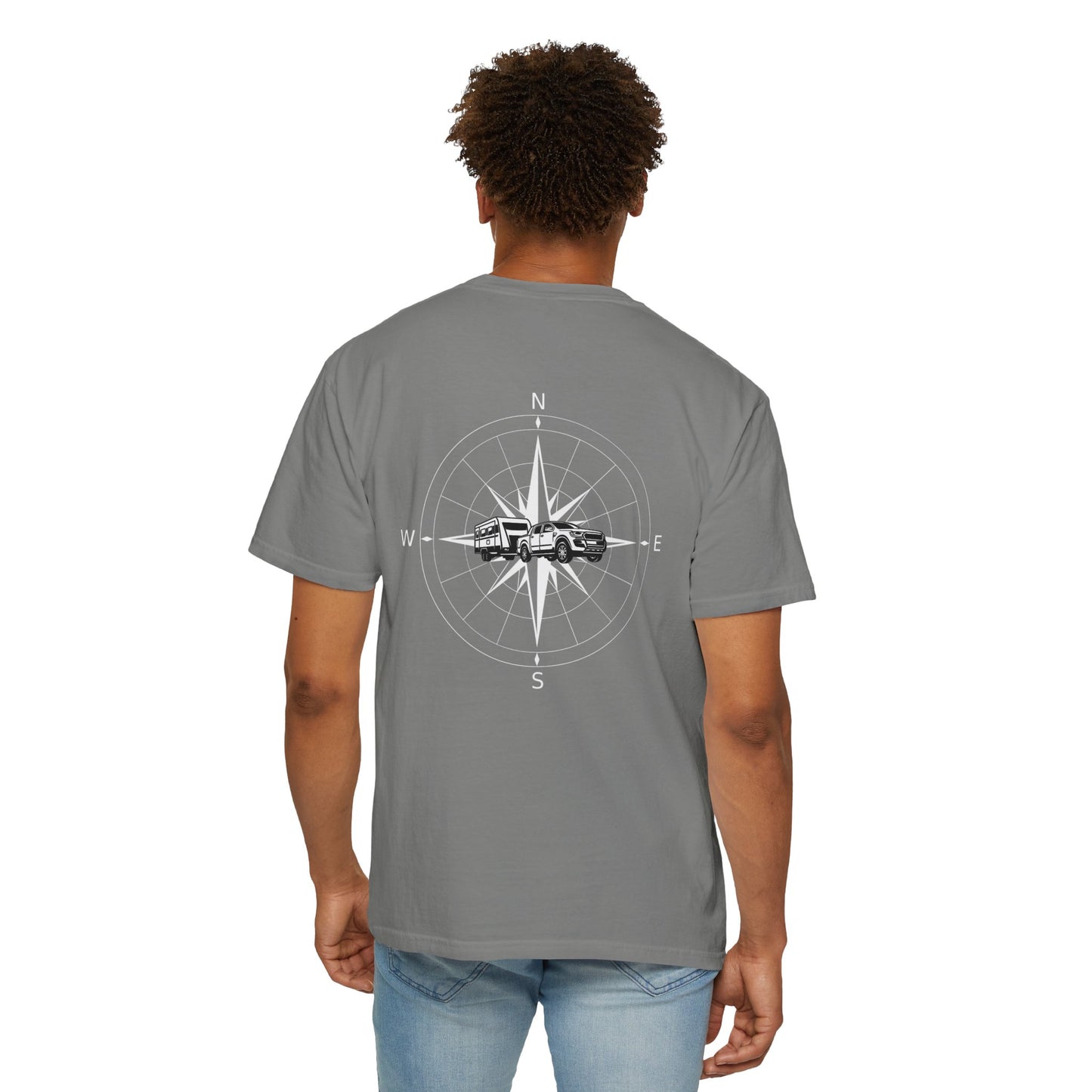 Adventure Compass, back logo on Unisex T-shirt